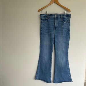 American Eagle Outfitters Super High-Rise  Flare Jeans 14 Short Next Level Stret